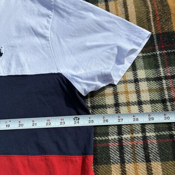 POLO Ralph Lauren Shirt Mens 2XL K Swiss Big Logo Color Block Preppy Old Money - Picture 8 of 14